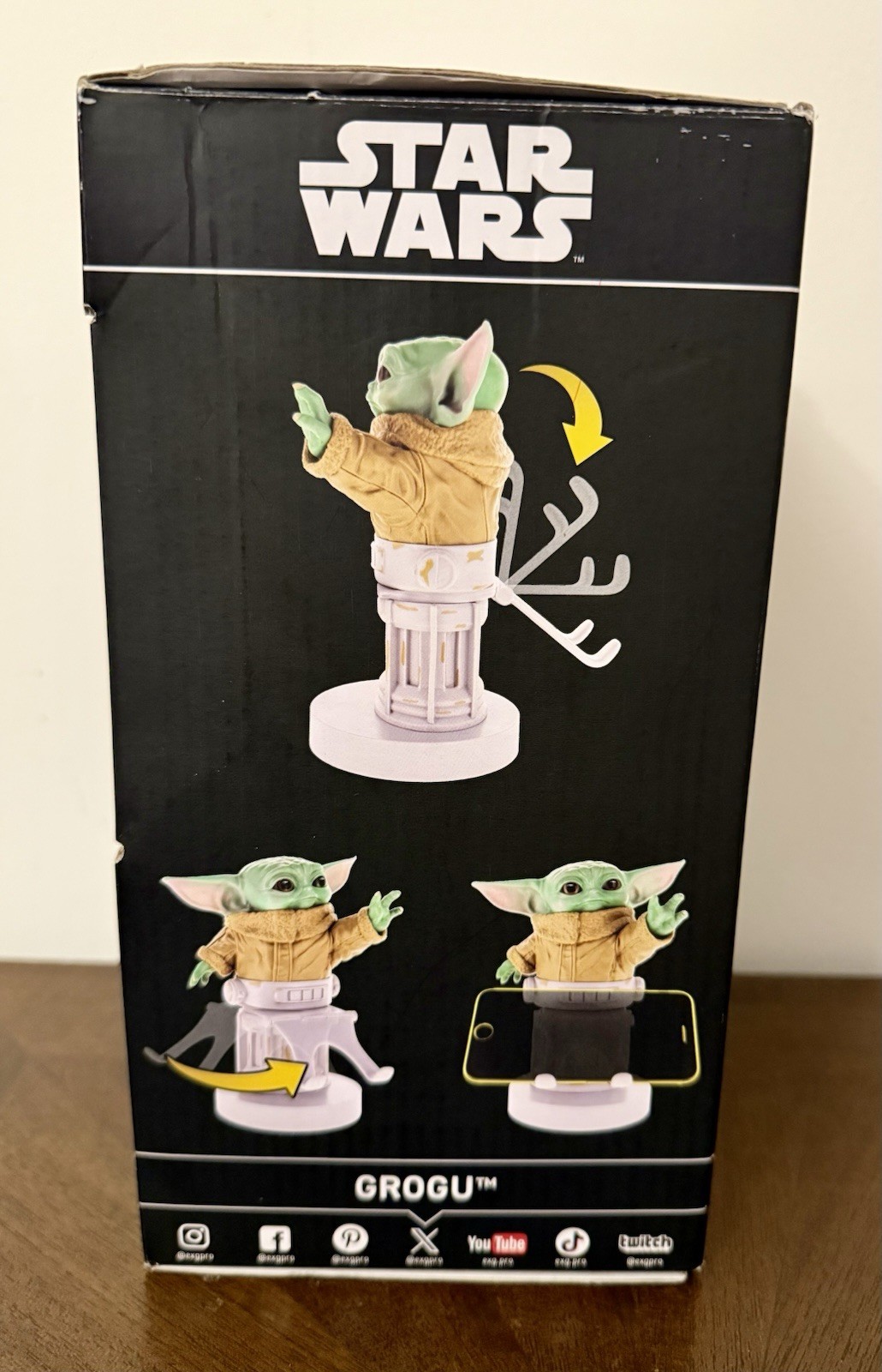 NEW🎮Star Wars/Mandalorian Grogu Cable Guys Phone & Controller Holder Tech Stand