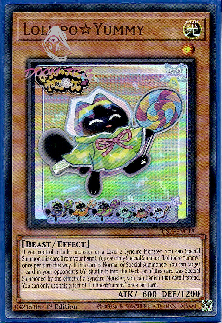 Yugioh! Lollipo☆Yummy JUSH-EN018 (UR) 1st Ed "Yummy Support"