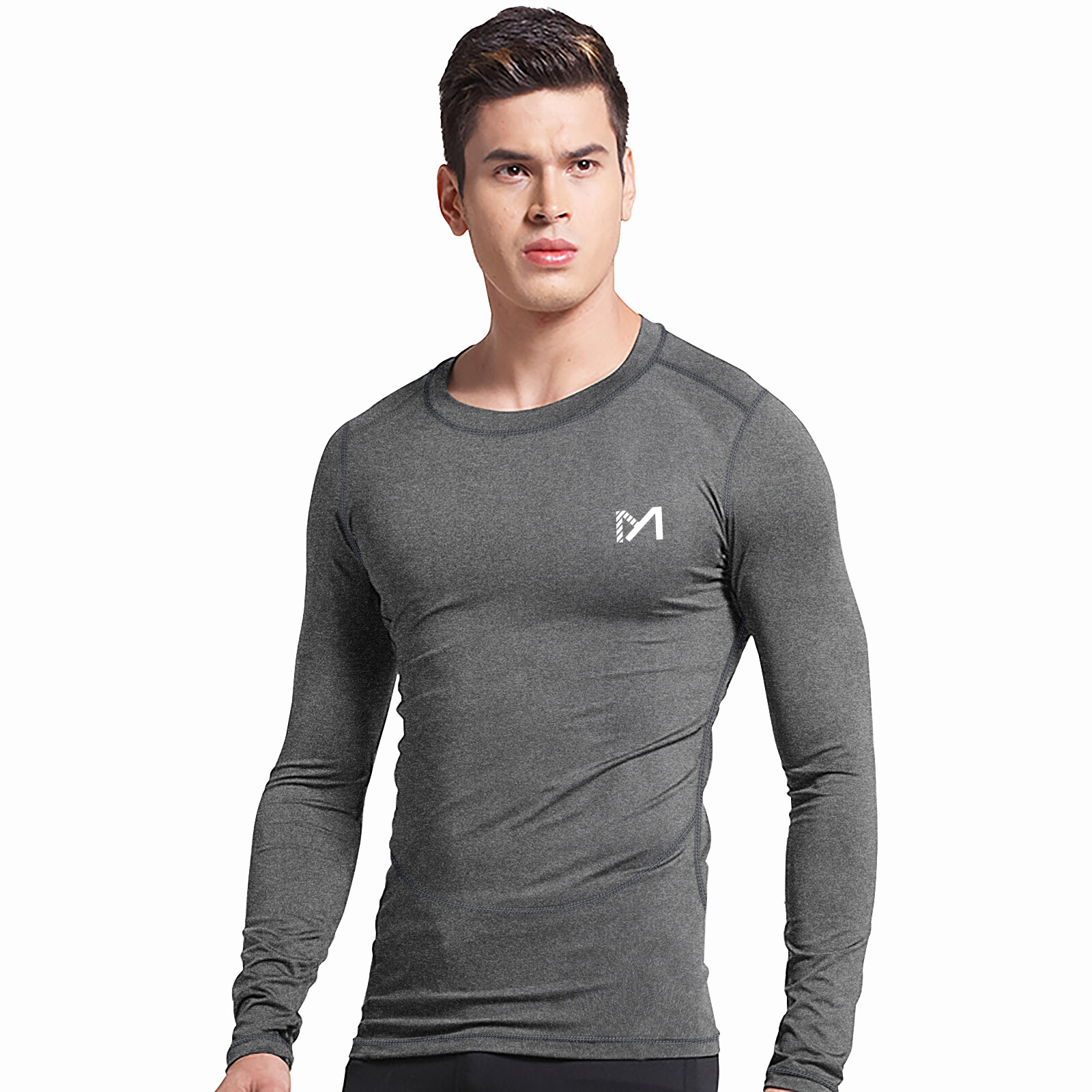 2 Pack/Set Compression Shirts for Men Long Sleeve Athletic Base Layer Undershirt