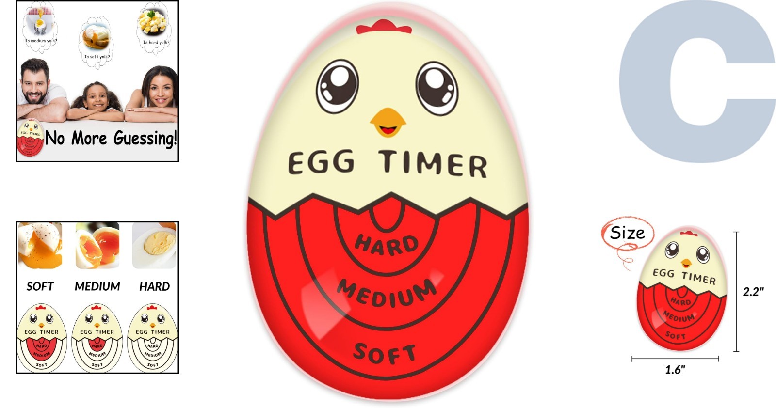 Fun Red Egg Timer for Boiling Eggs - Ideal Kitchen Gadget for Perfect Results