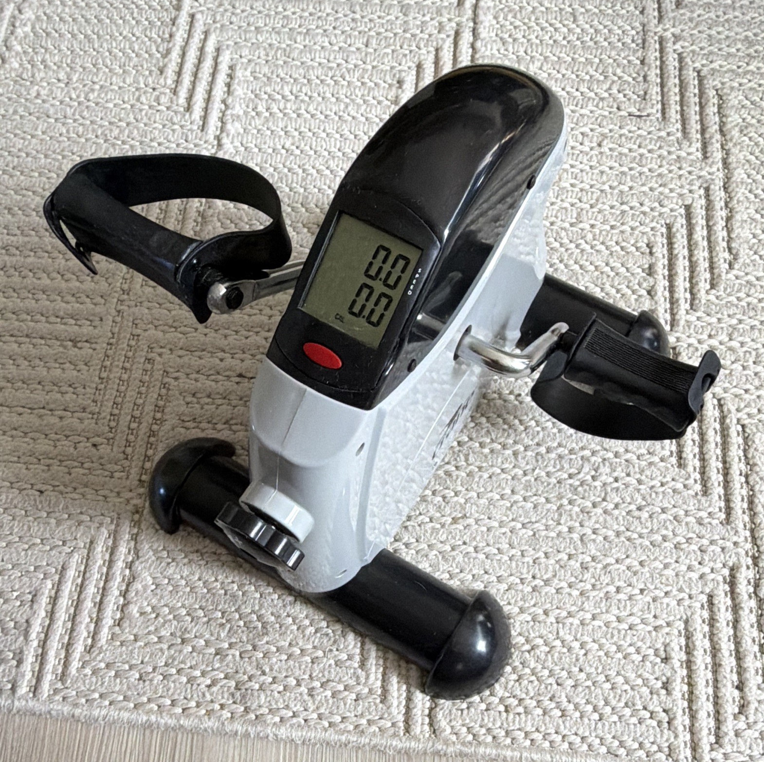 Crane Mini Bike Pedal Exerciser w/ LCD Display & Resistance Knob Gray/Black