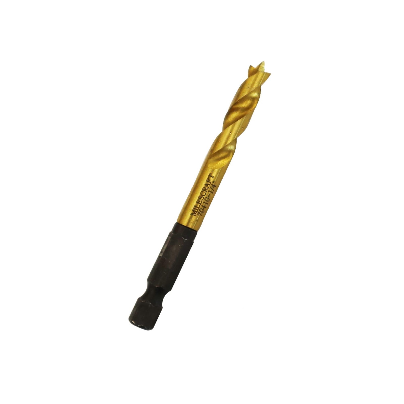 1/4" Shelf Jig Bit for Drilling Shelf Pin Holes Quick Connect HSS Steel Bit