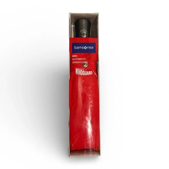 Samsonite WindGuard Automatic Open/Close Umbrella - RED