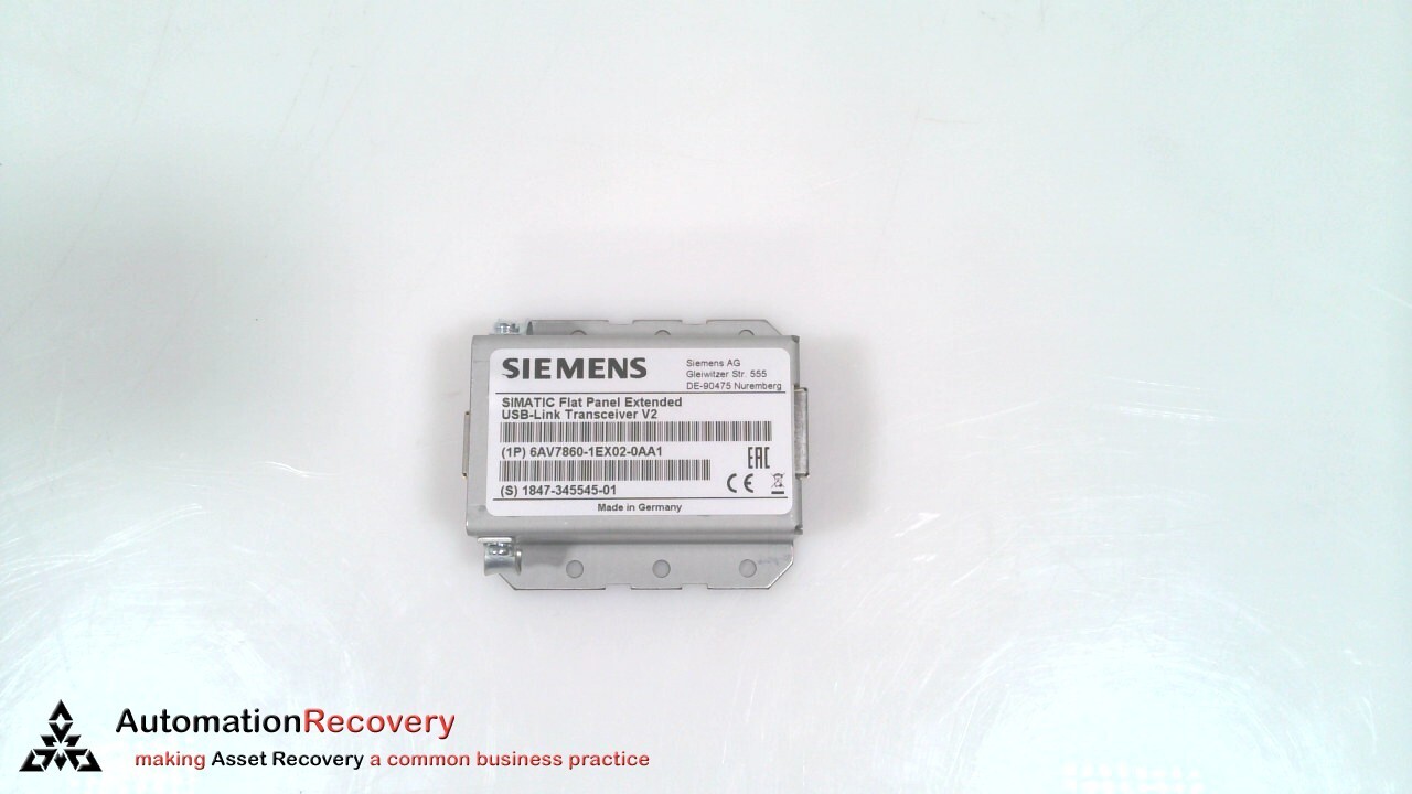 SIEMENS 6AV7860-1EX02-0AA1 USB LINK TRANSCEIVER V2, NEW* #324243