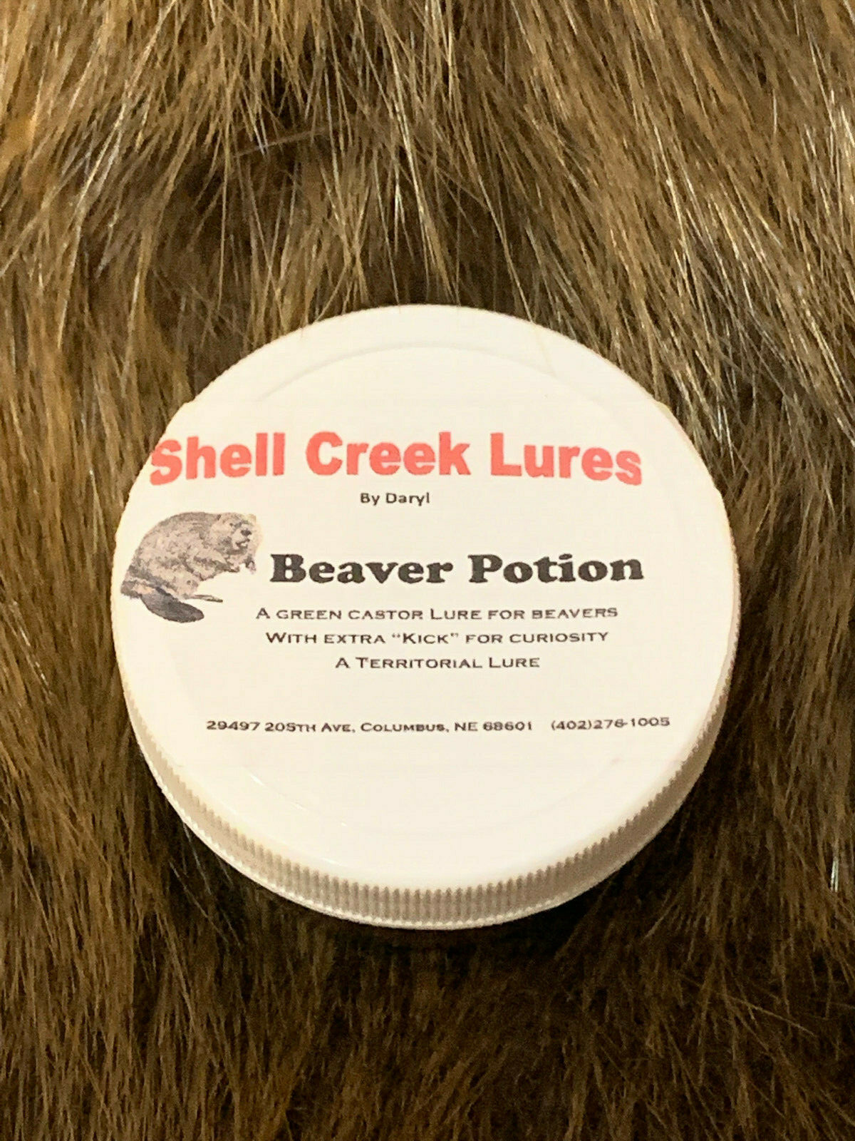 Beaver Potion, Castor Lure, Traps Trapping Bait- 1 oz. jar, Shell Creek Lures