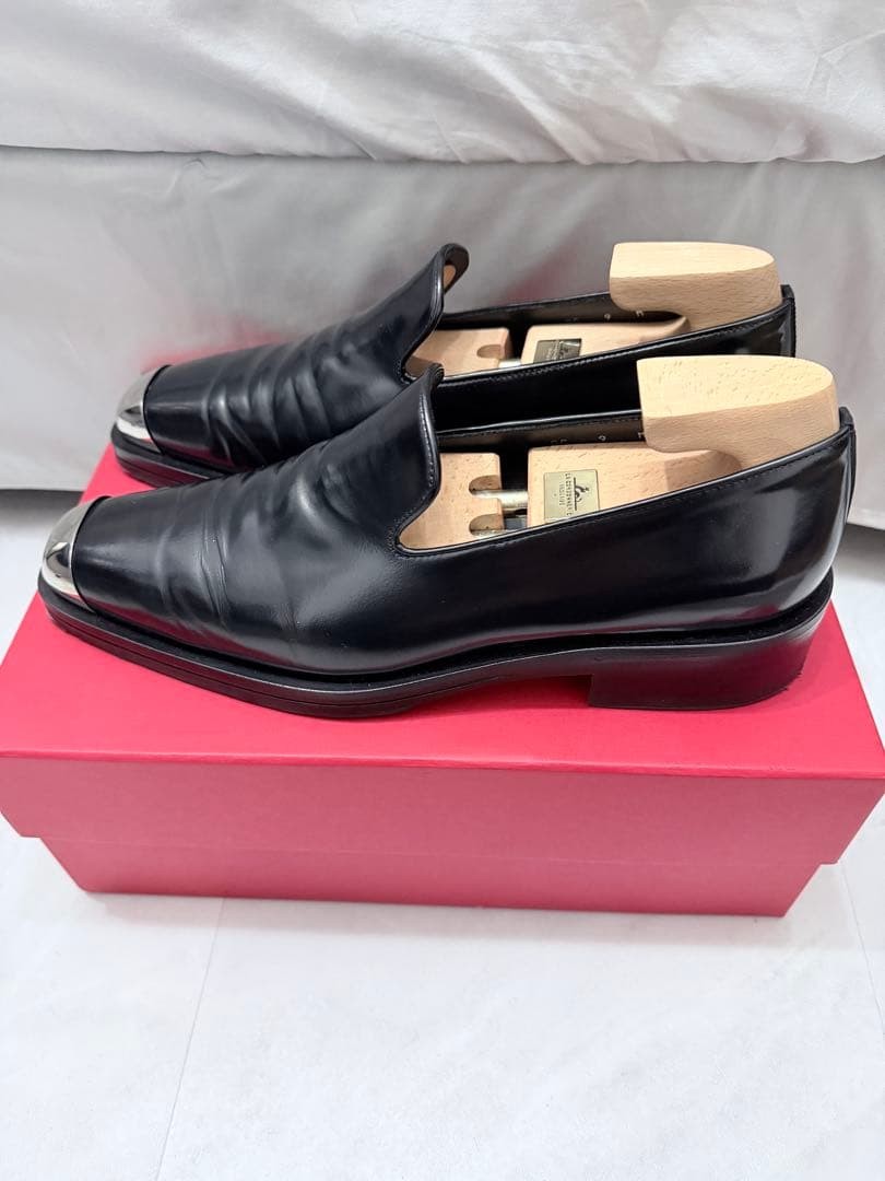 Ferragamo Dress Shoes Men 9.0US Metal Toe Loafers Size 9Yet Available In Japan L