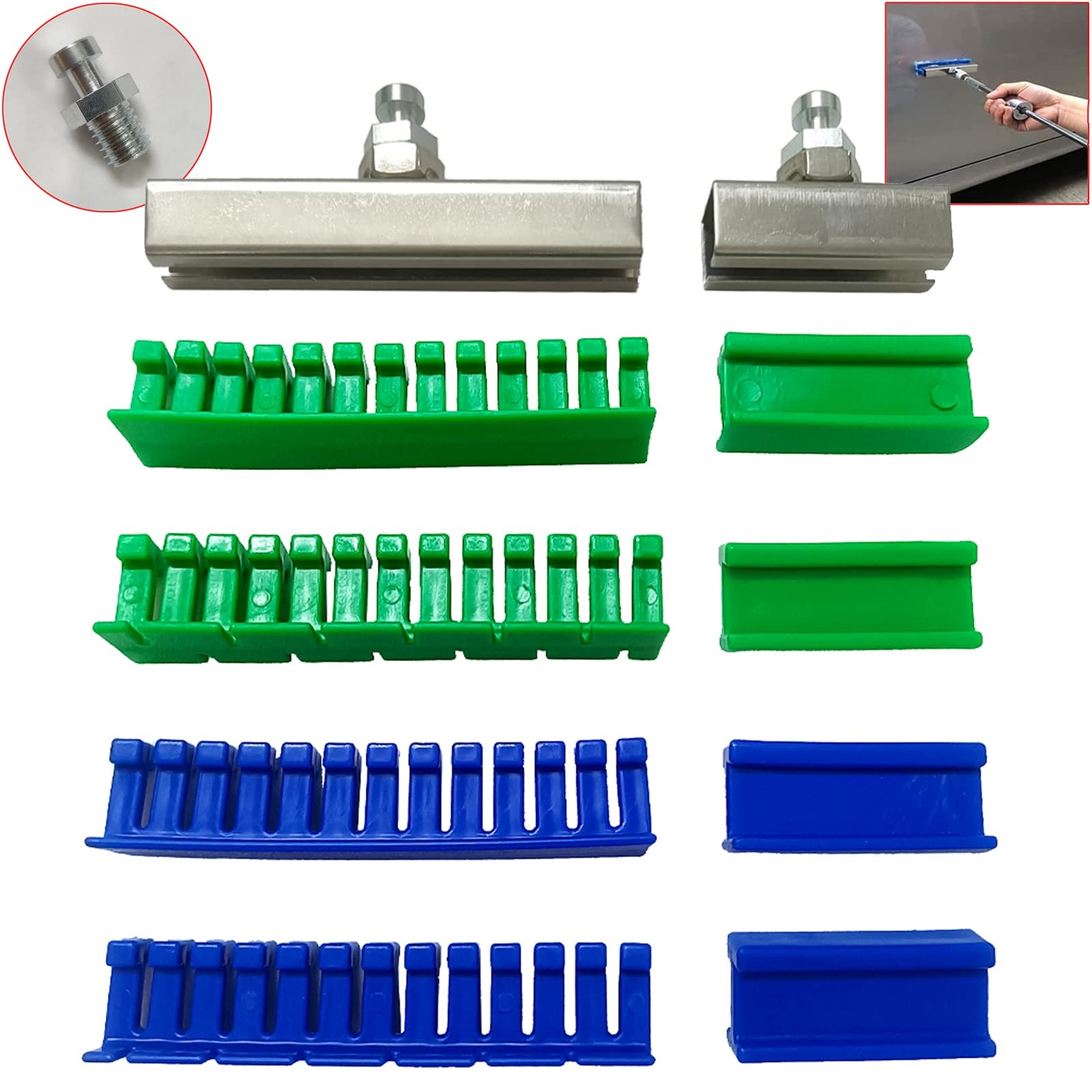 10 PCS Adhesive Glue Tabs PDR Tool Kit Green Blue Paintless Dent Repair Set