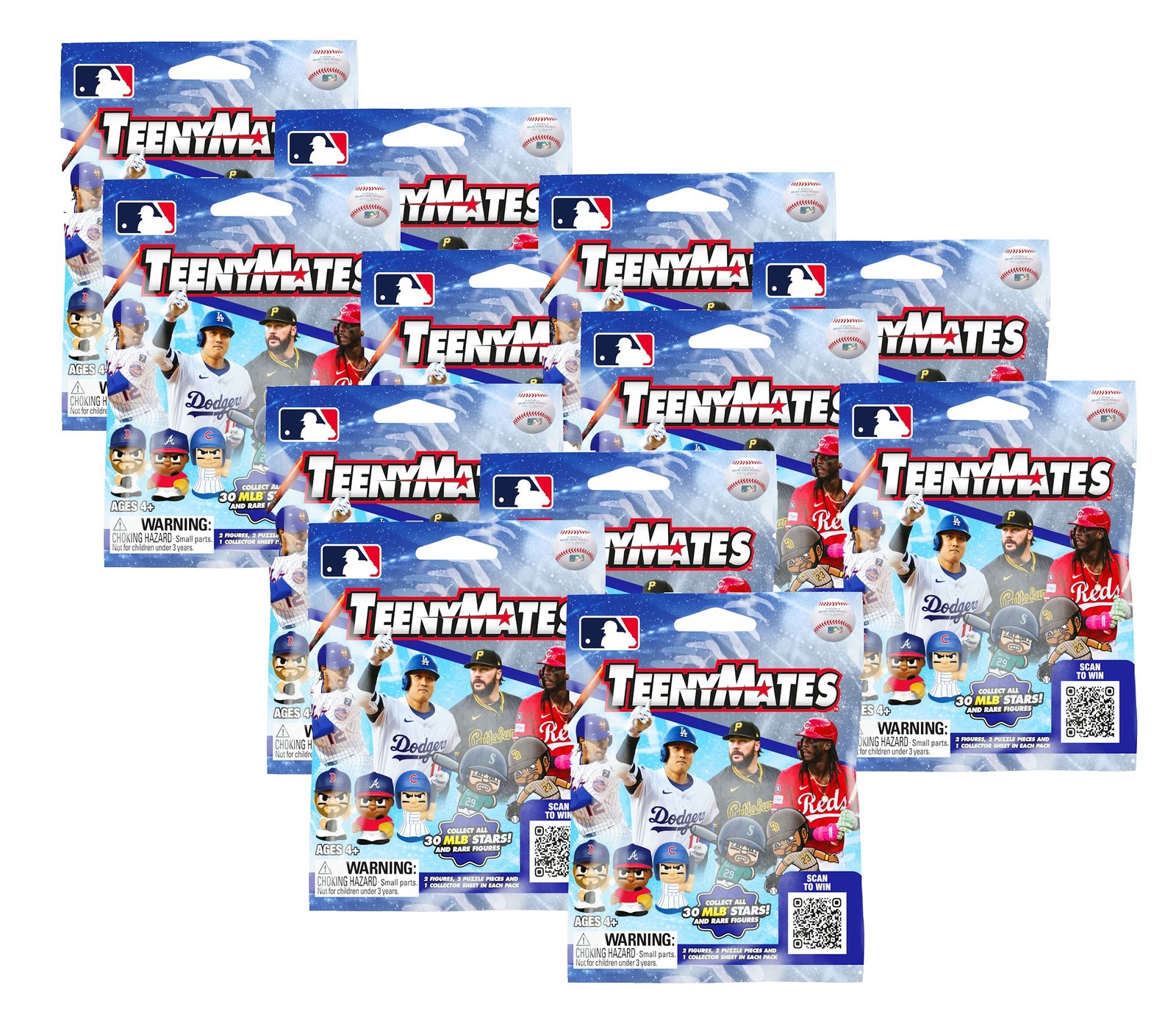 Teenymates 2026 MLB Series 13 Baseball Mini Figurines Blind Bags - 12 Packs