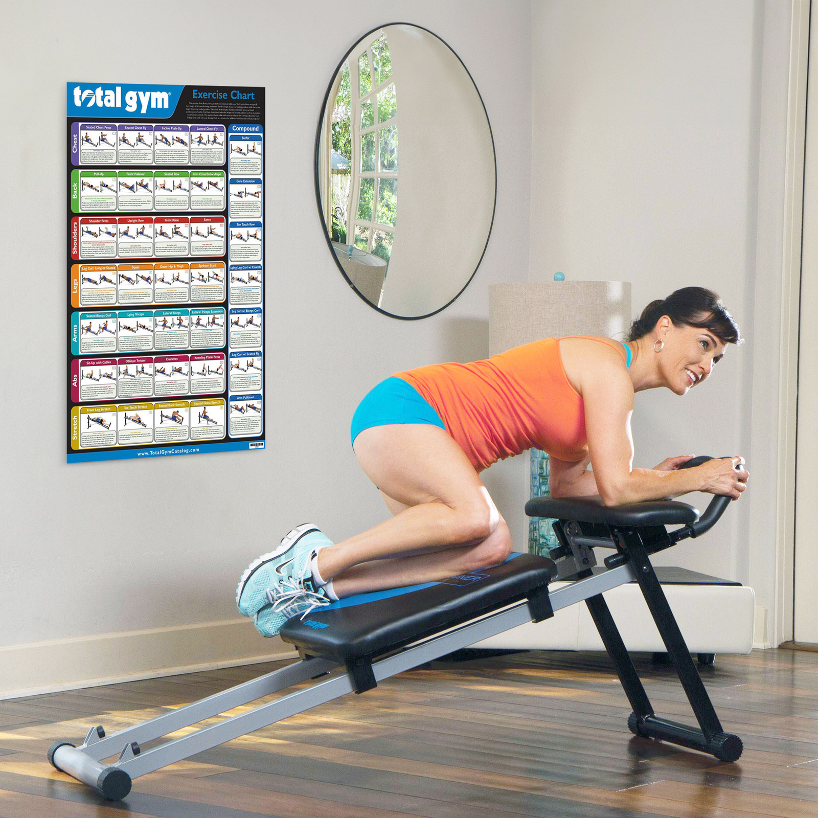 Total Gym FR7946 24" x 36" Quick Reference Exercise Chart w/35 Workouts