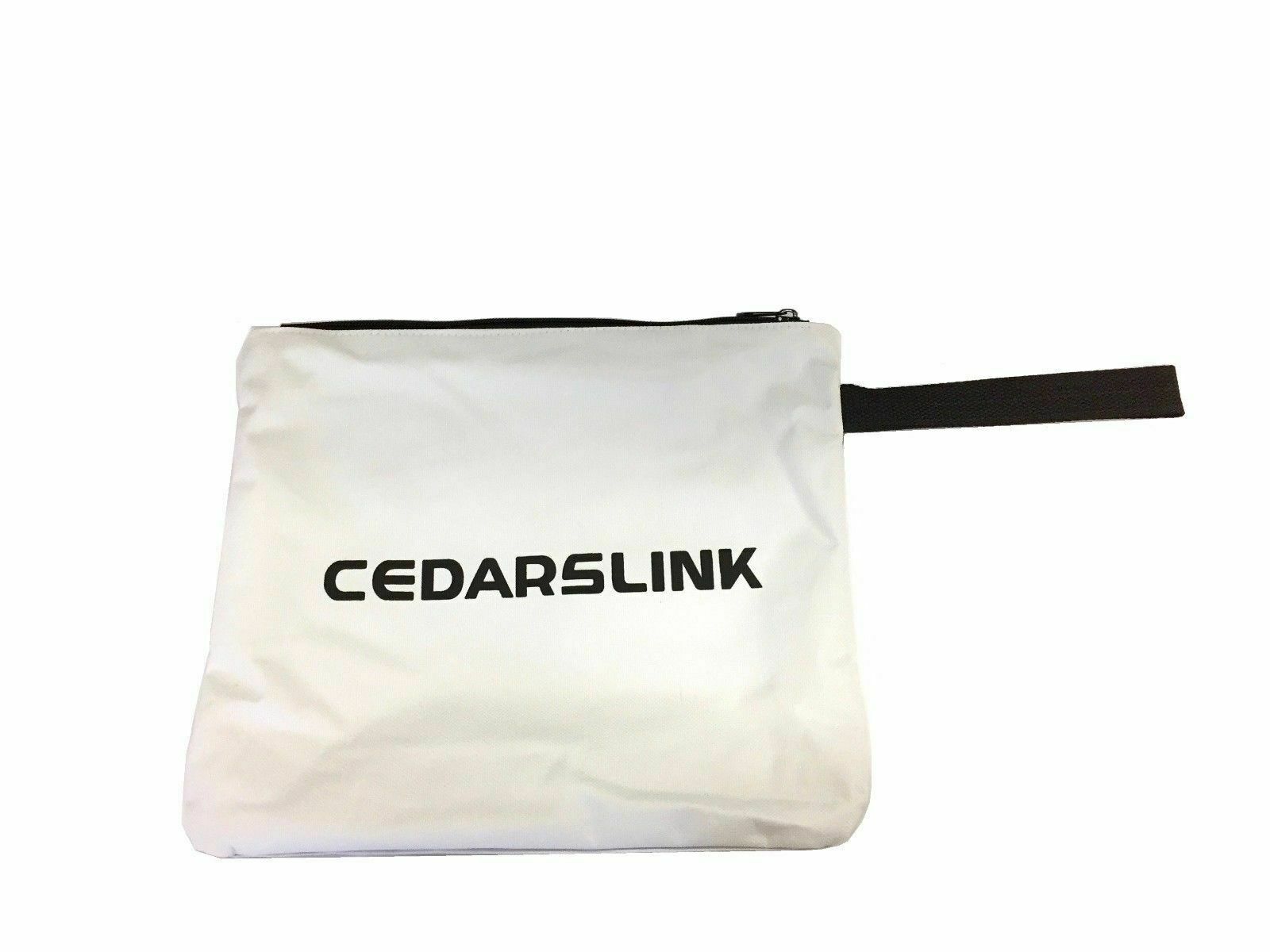 CedarsLink DJ Event Facade White/Black Scrim Metal Frame Booth W/Corner Table