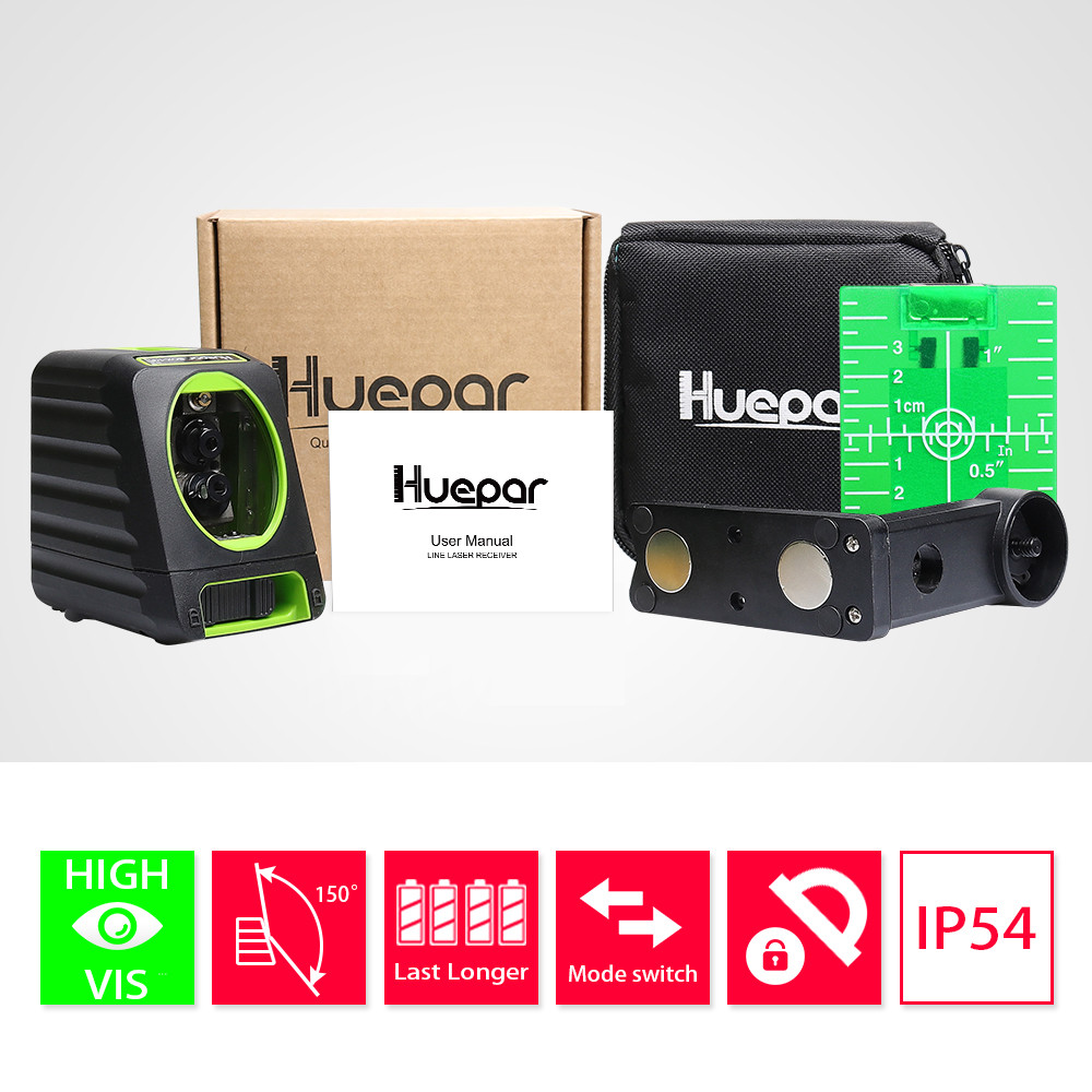 Huepar Self-leveling Vertical & Horizontal Lasers Cross Line Green Laser Level