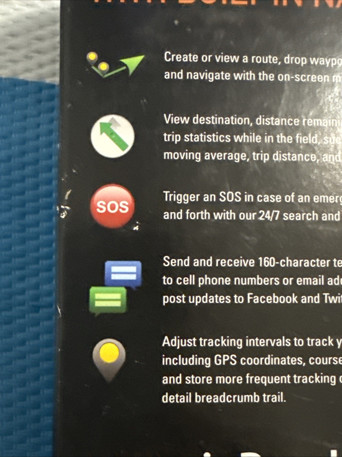 Garmin/Delorme Inreach explorer (open Box)