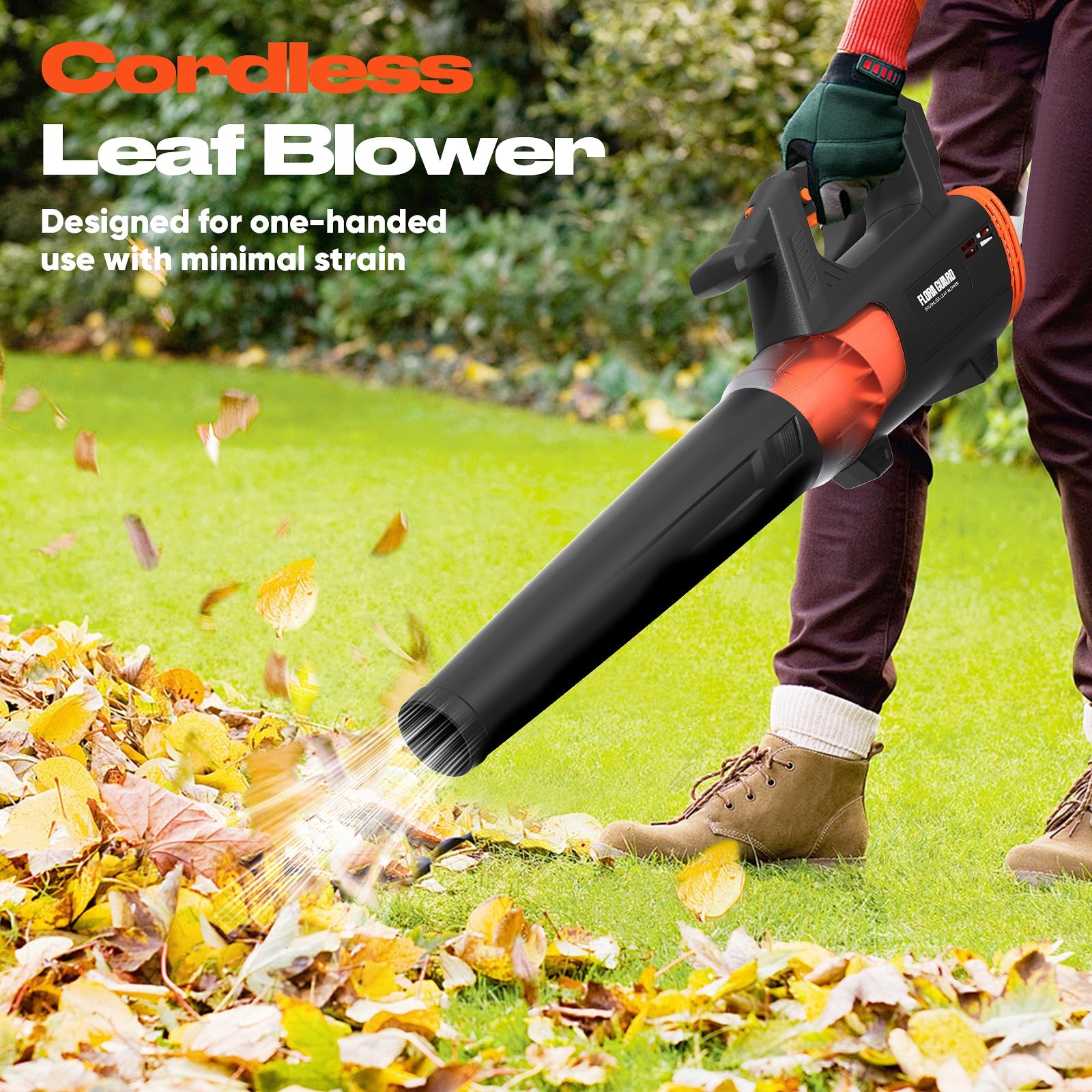 Cordless Leaf Blower Compatible with Dewalt 20V Max Battery, 600 CFM/190MPH, Bru