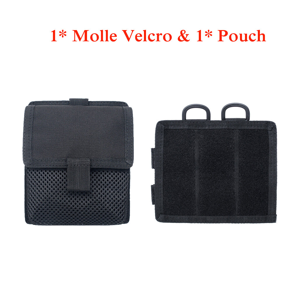Hook & Loop Panel Patch Display Holder with Tactical Net Pouch Small EDC Pack US