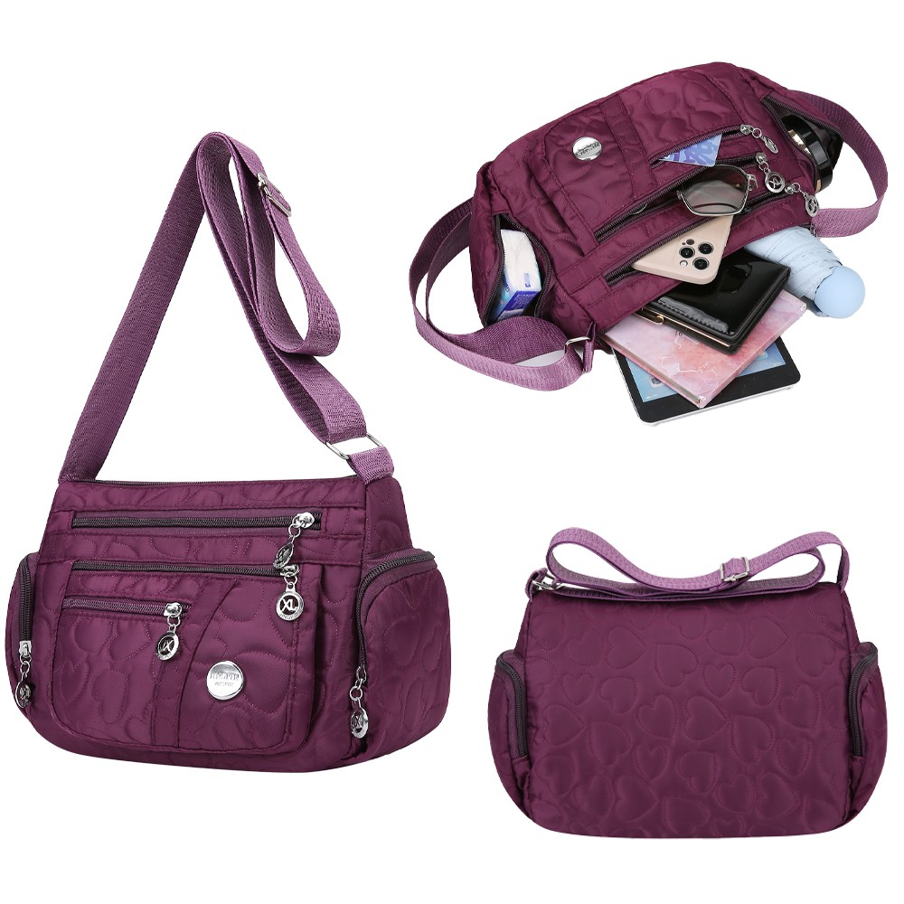 Women's Cross-body Shoulder Bag Large Capacity Zipper Bag Travel  Adjustable Bag