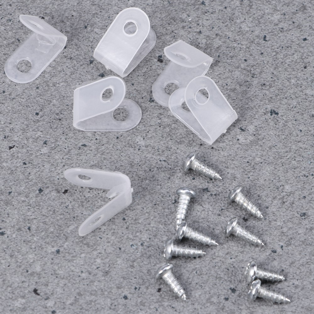 100 Pcs Nylon Plastic R-type Cable Clips Small Wire Clamp Holder