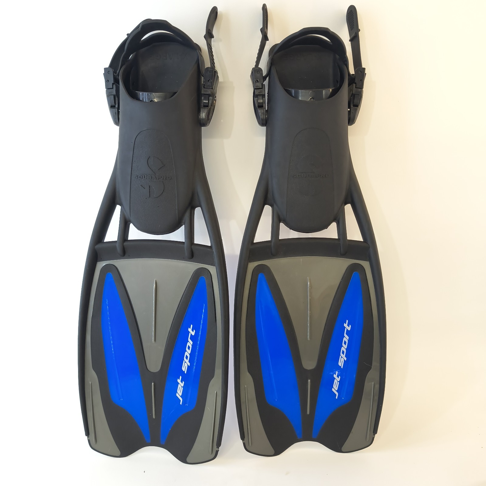 Scubapro Jet Sport Open Heel Fins XL Blue Black Free Dive Scuba diving