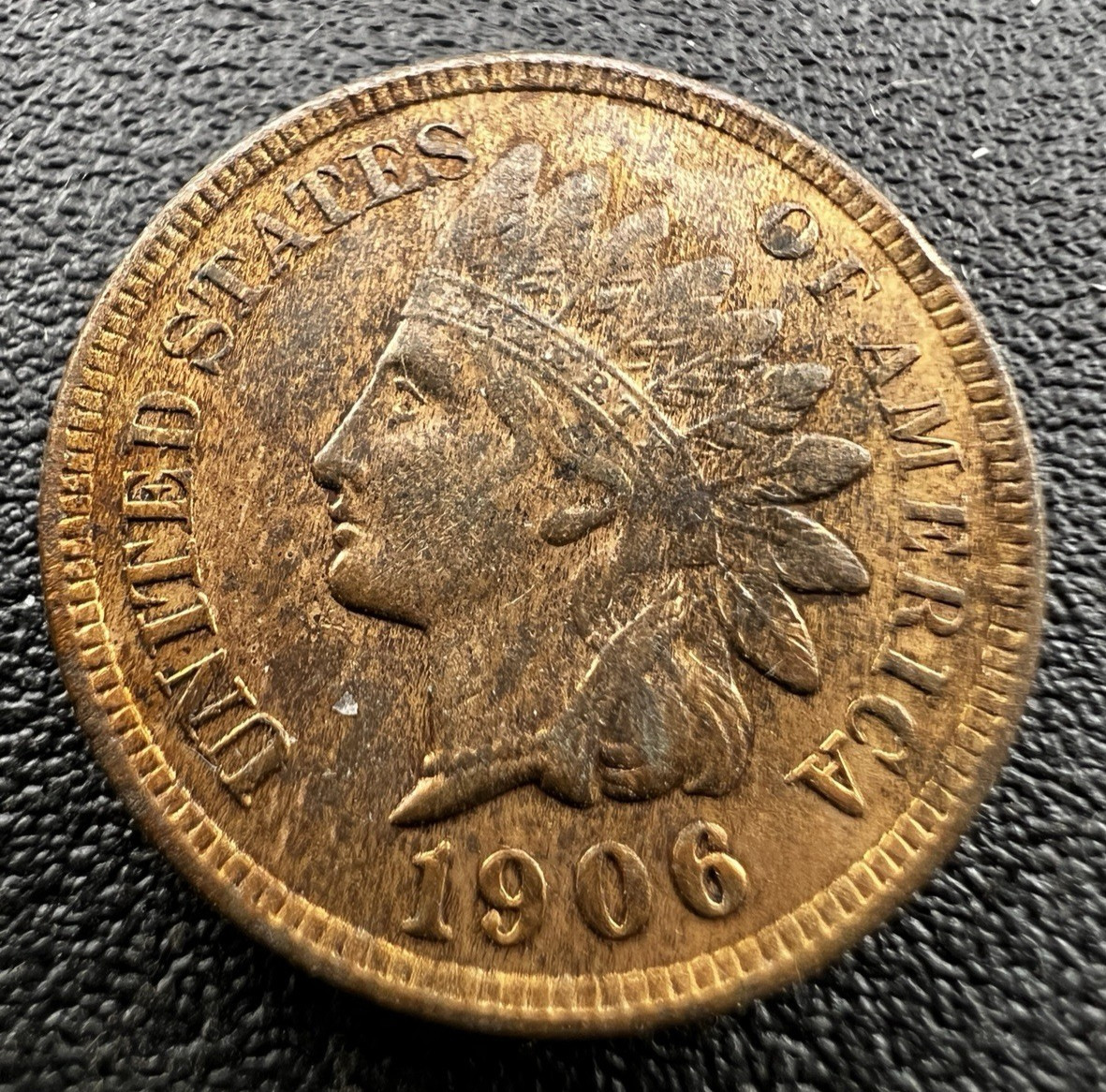 Indian Head One Cent Coin 1906 Extremely Fine