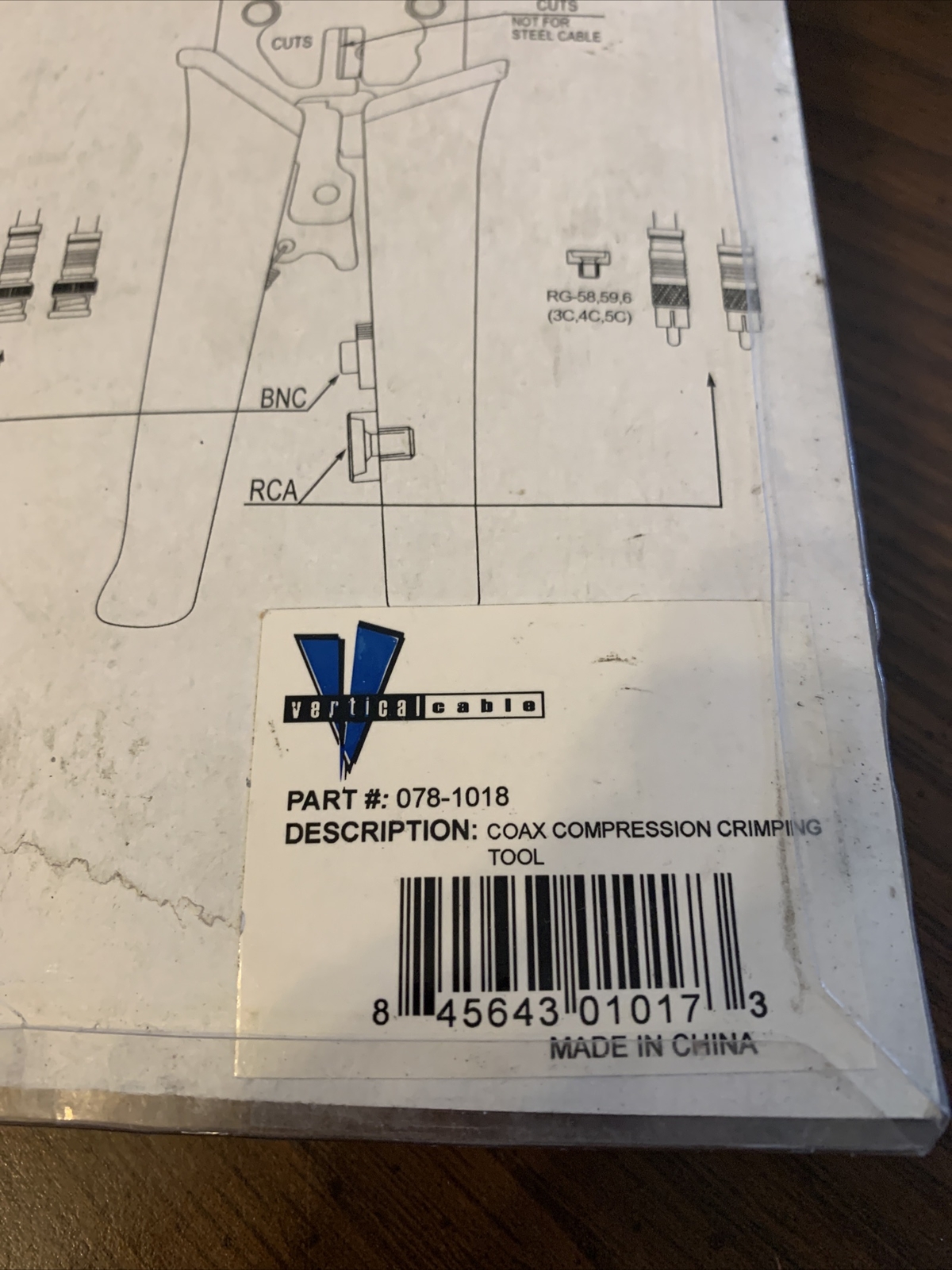Vertical Cable CRIMPING TOOL MODEL 5082R 078-1018