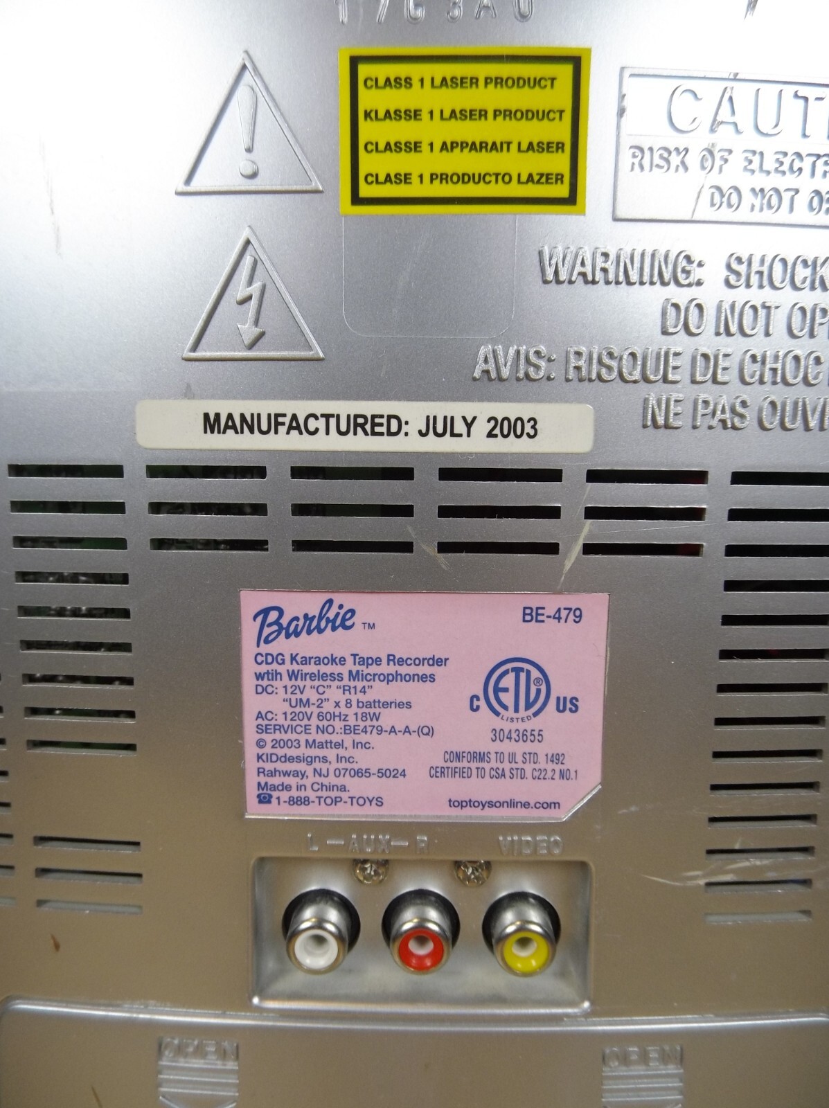 Barbie Stereo CD Karaoke Machine 2003 ULTRA RARE