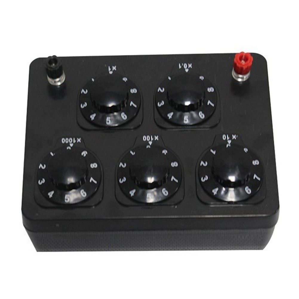 1Pcs Black Resistance Box Iron Variable Decade Resistor 099999 Ohm for