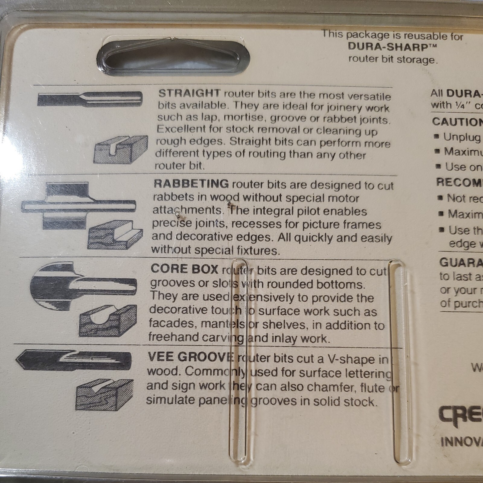 CREDO 14751 Dura-Sharp 5 Pc Router Bit Set General Purpose Assortment