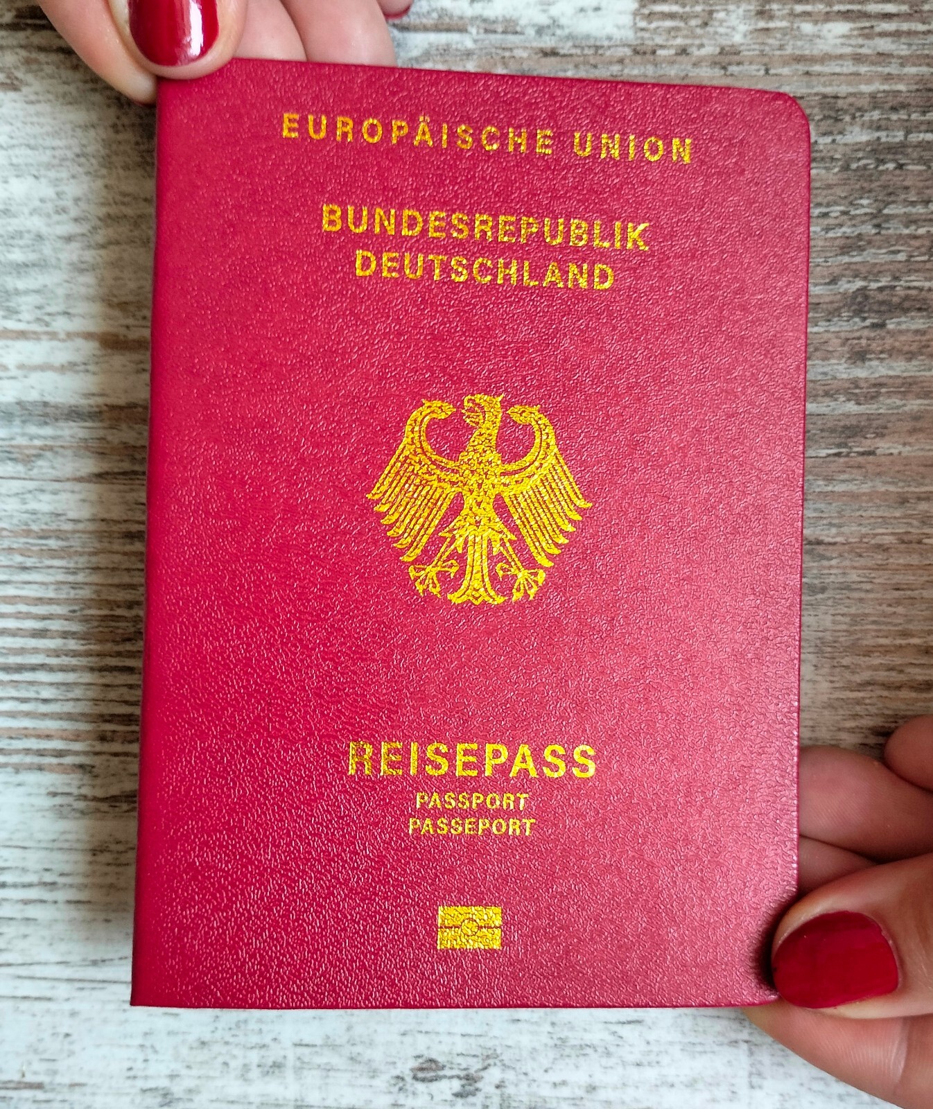 German passport prop. Novelty passport. Pretend passport replica. Old passport.