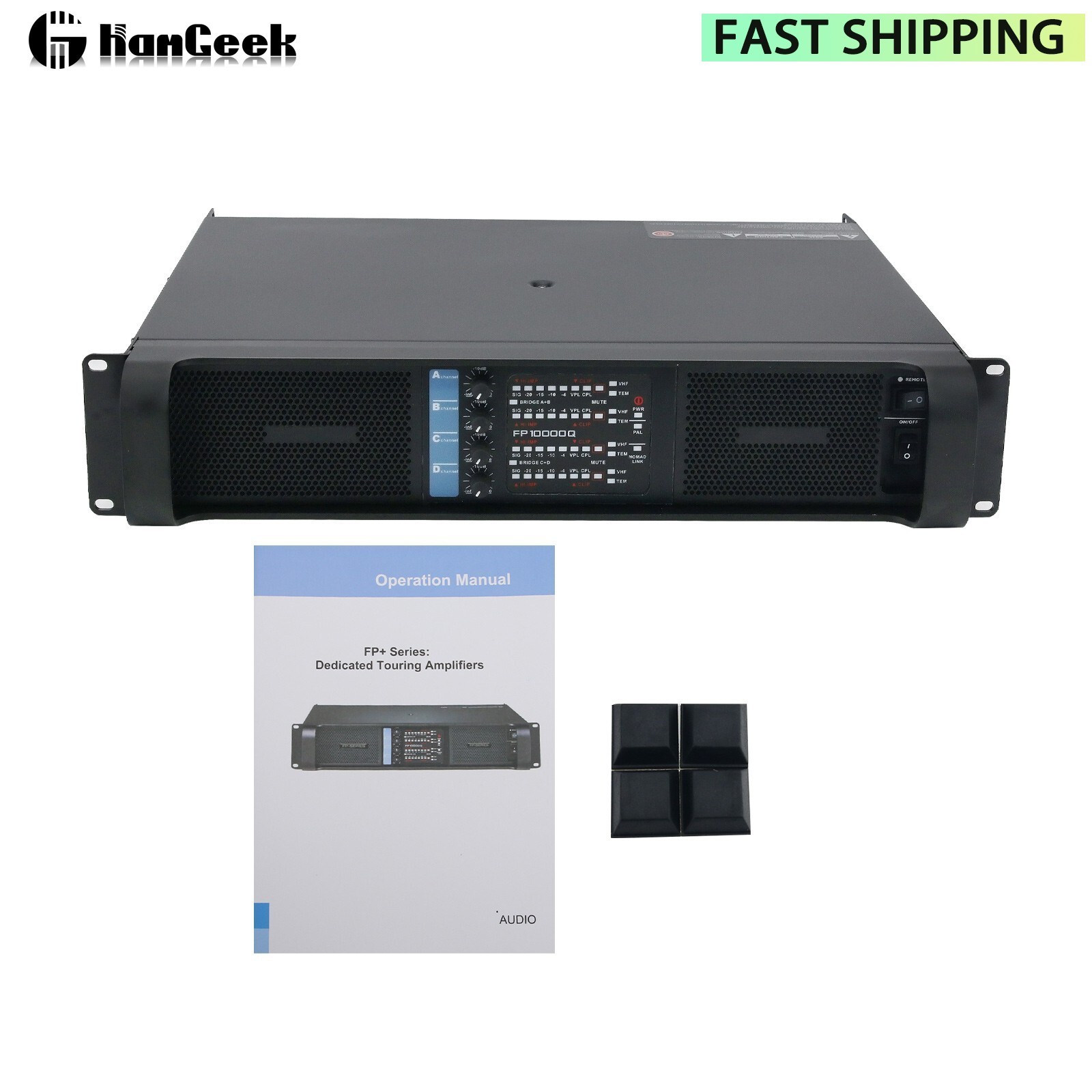 FP10000Q 4x1350W Digital Power Amp Power Amp 4 Ch Amp for Stage Bar KTV Karaoke