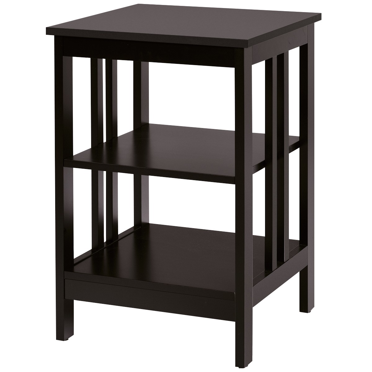 3-tier Side Table Nightstand Sofa End Table Storage Display Shelf Espresso