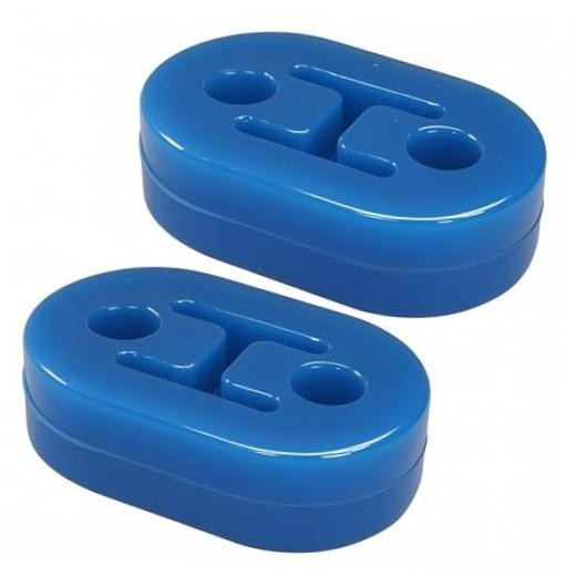 2Pcs Rubber Exhaust Hanger, Insulator Muffler Hanger Exhaust Bushing Blue