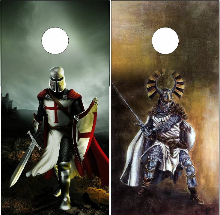 Knight Templar Teutonic Cornhole Wrap Bag Toss Skin Decal Sticker