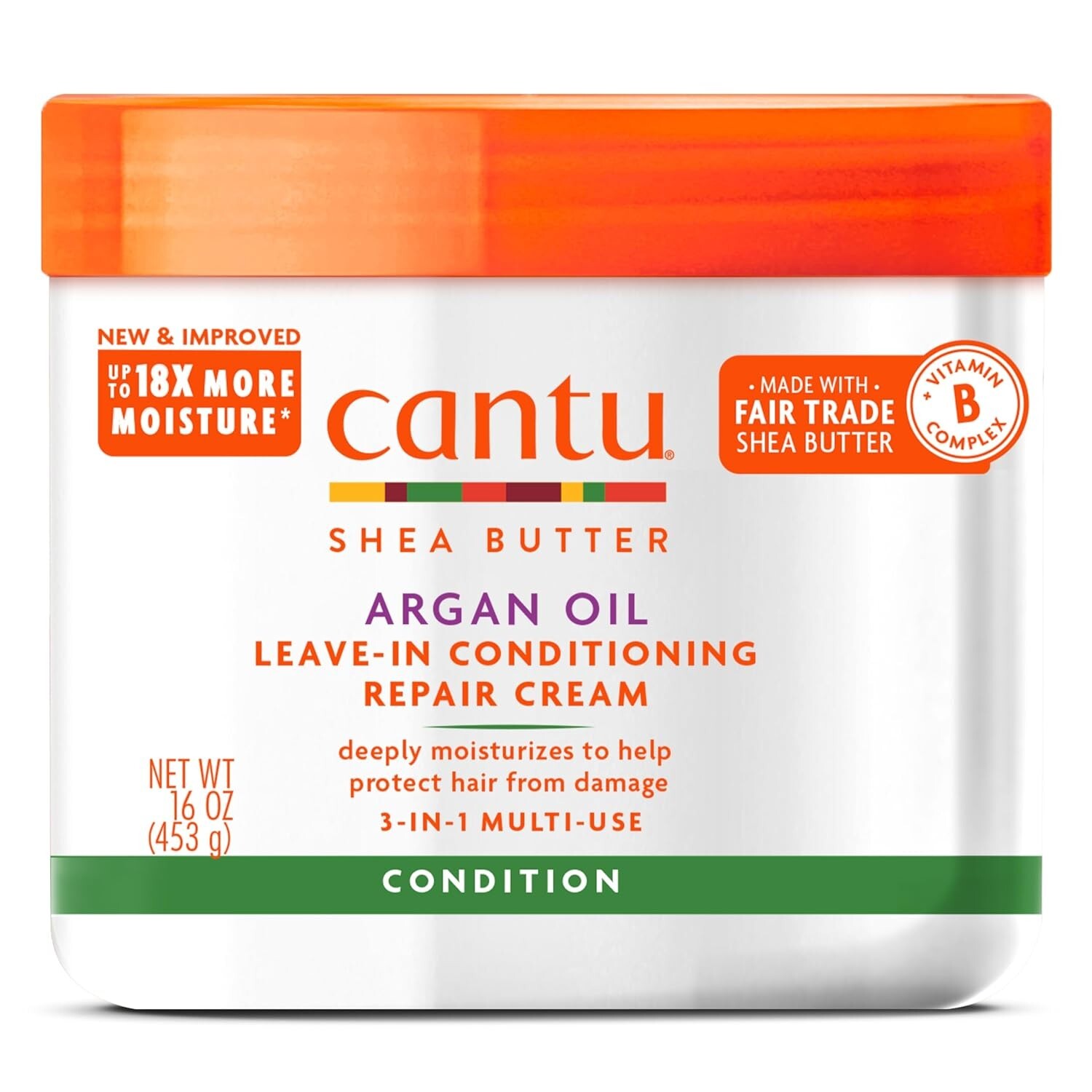 Cantu Argan Oil Leave in Conditioning Repair Cream 16 Ounce