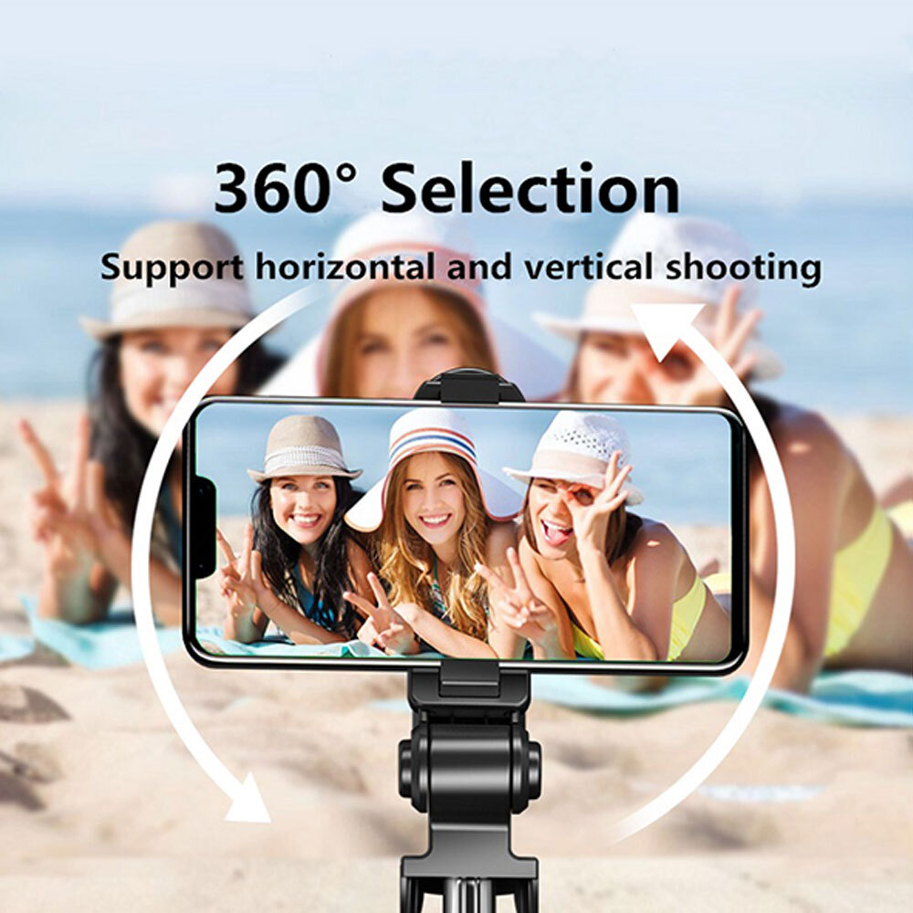 Extendable Wired Remote Self-Pole Handheld Selfie Stick For iPhone Samsung Gold