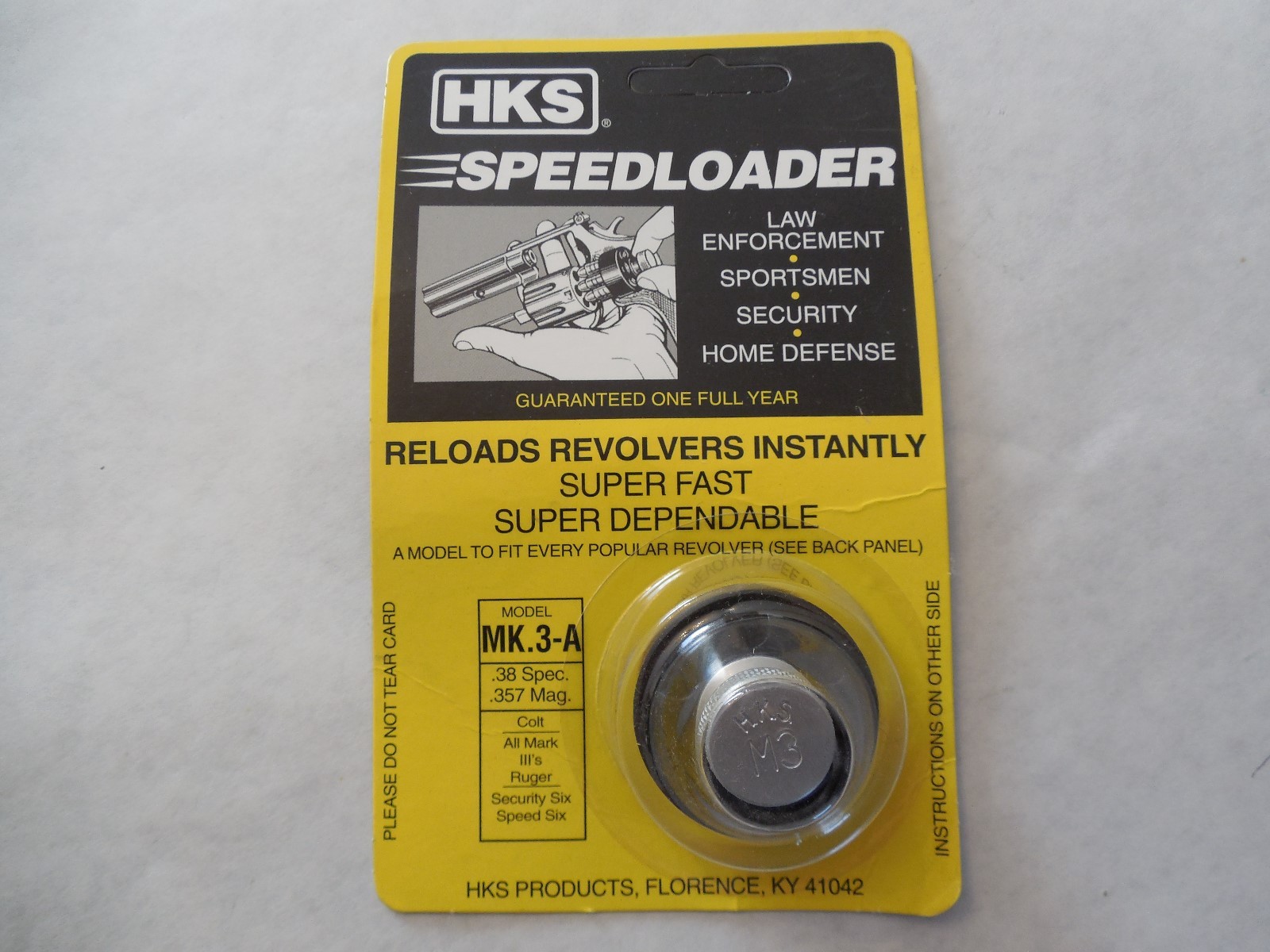 HKS Speedloader; NEW; MK.3-A; 6-Shot; 38 SPL, 357 Mag; Fast & Dependable