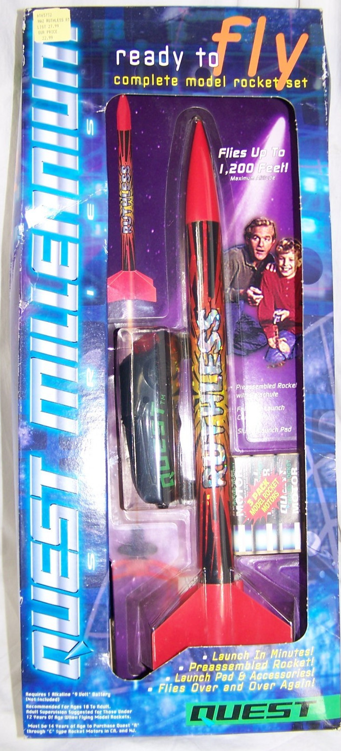 Quest Millenium S110 Model Rocket Kit Ready To Fly New in Box 🚀 🚀
