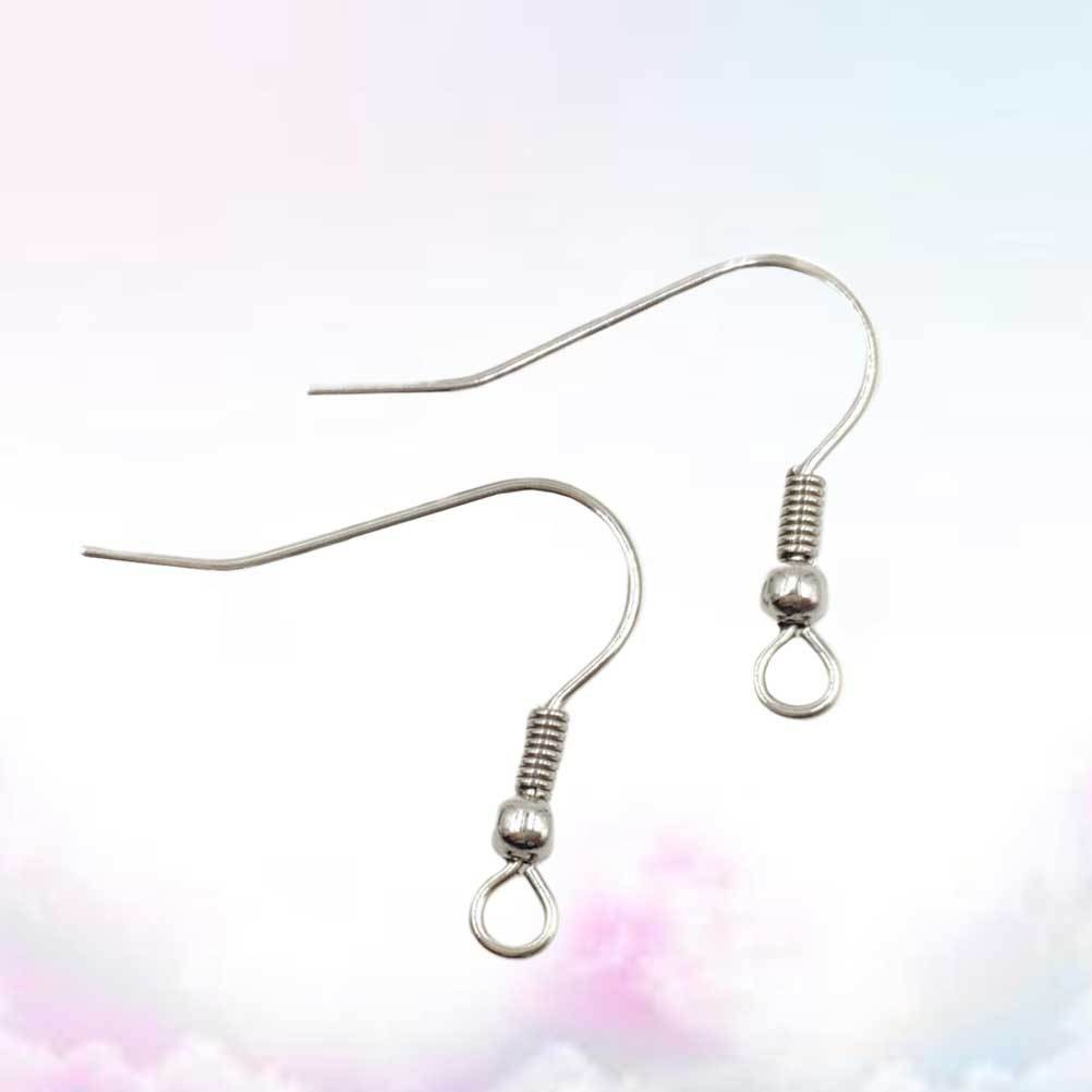 100Pcs Silver Titanium Steel Earwire Hooks for Elegant Daily Earrings