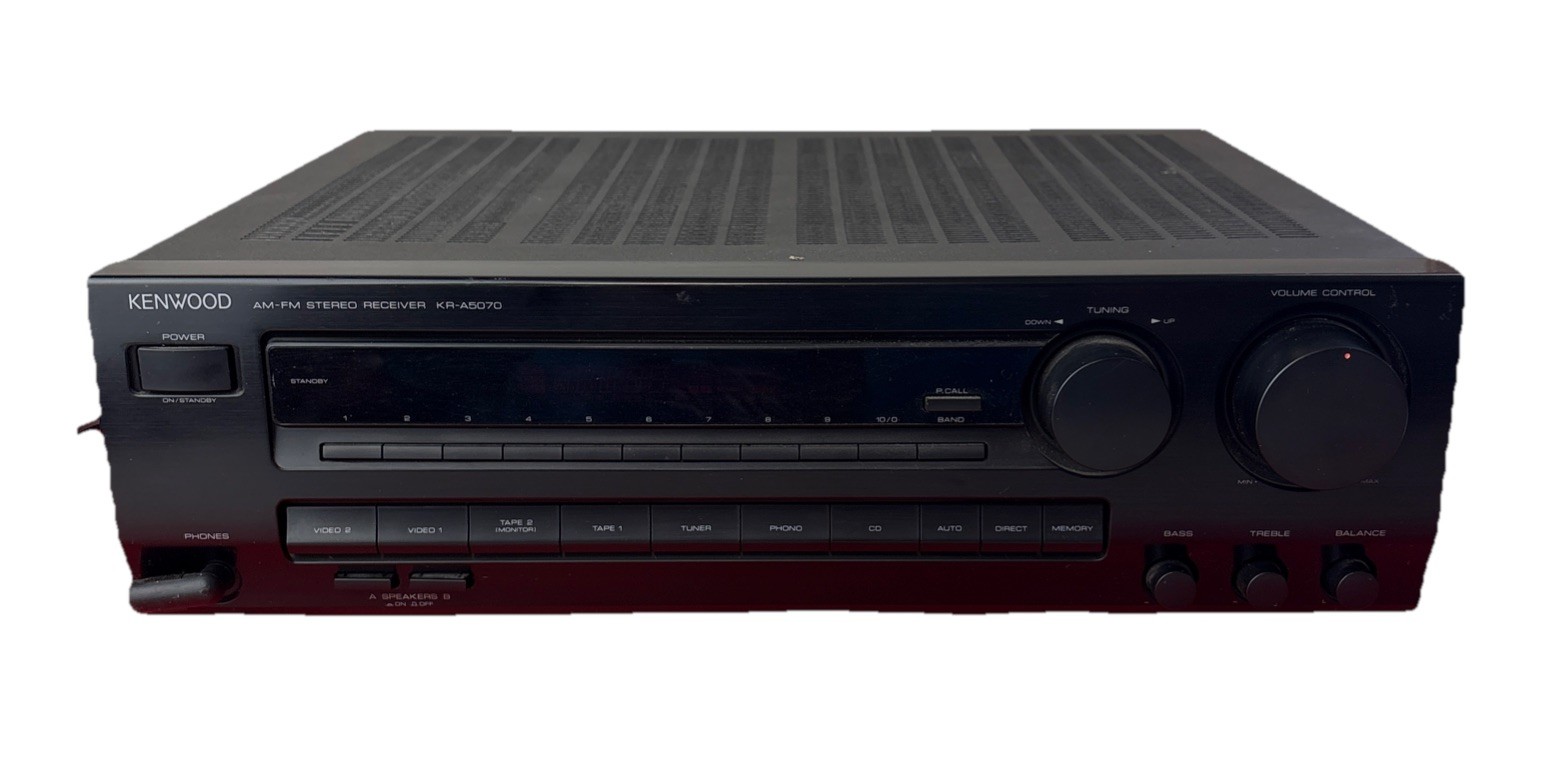 Kenwood KR A5070 Stereo Receiver — AM/FM — Phono Input — Tested & Working