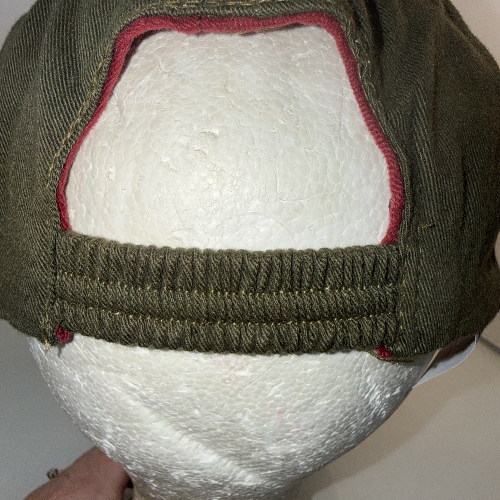 Reebok Reversible Olive/Maroon Hat Cap w multi-color shark inside & outside