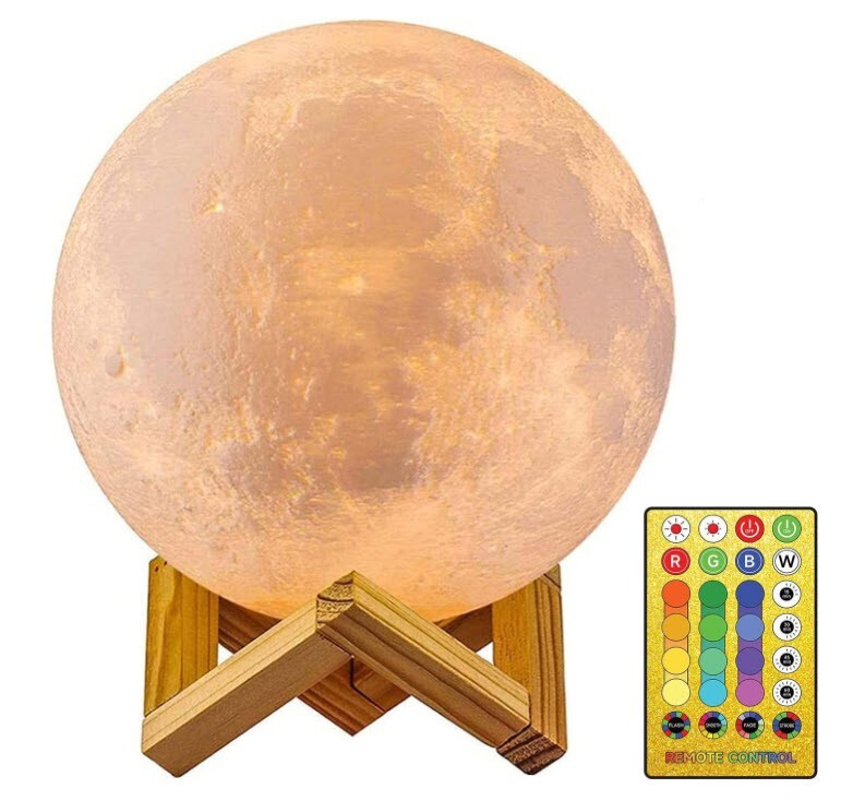 AED Moon Lamp 2023 Upgrade w/Timing Lamp Remote & Touch Control (5.9 inch)