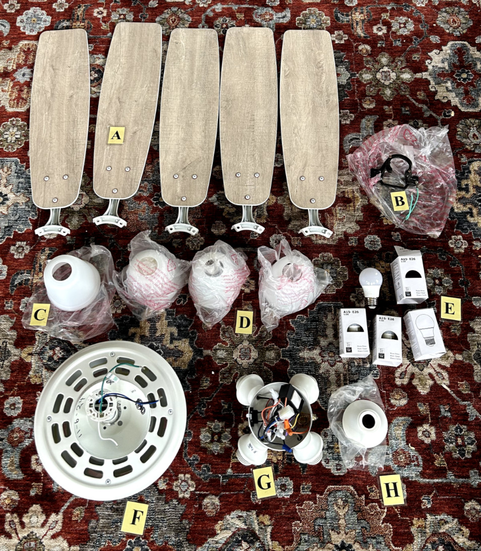 PARTS For Harbor Breeze Ceiling Fan White Notus 52" 1332338 5 Reversible  (C)