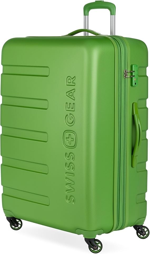 SwissGear 7366 Hardside Expandable Luggage, GREEN, Checked-Large 27-Inch NWT