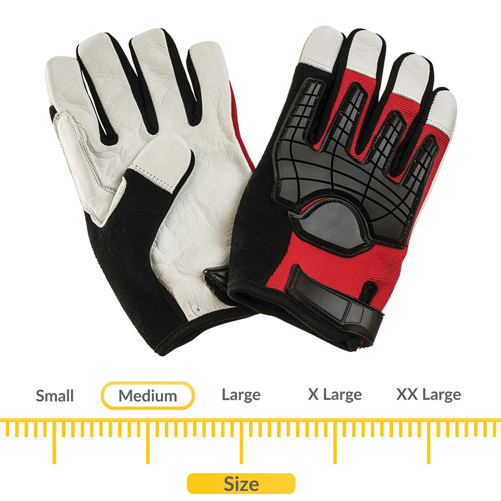 Brixwell QKIG-003 Gloves, Mechanics Impact M Size M Pair