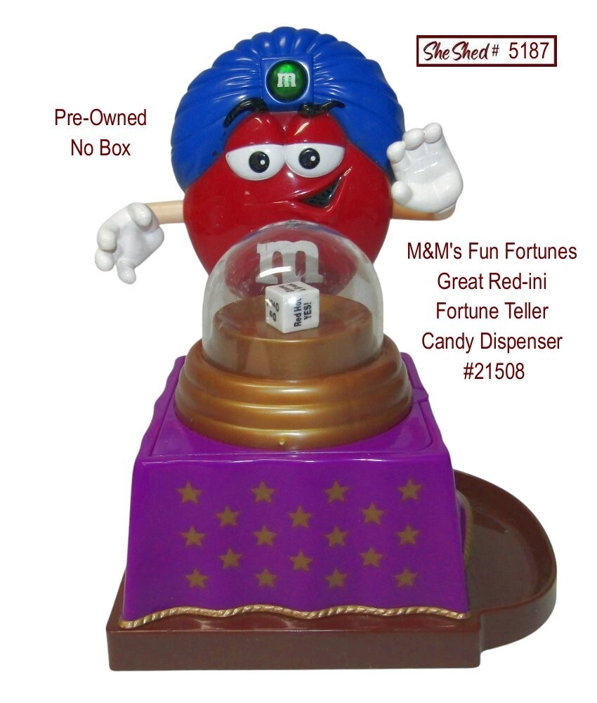 M&M's Red-ini Fortune Teller Candy Dispenser 2008 Mars 21508 Vintage VGC