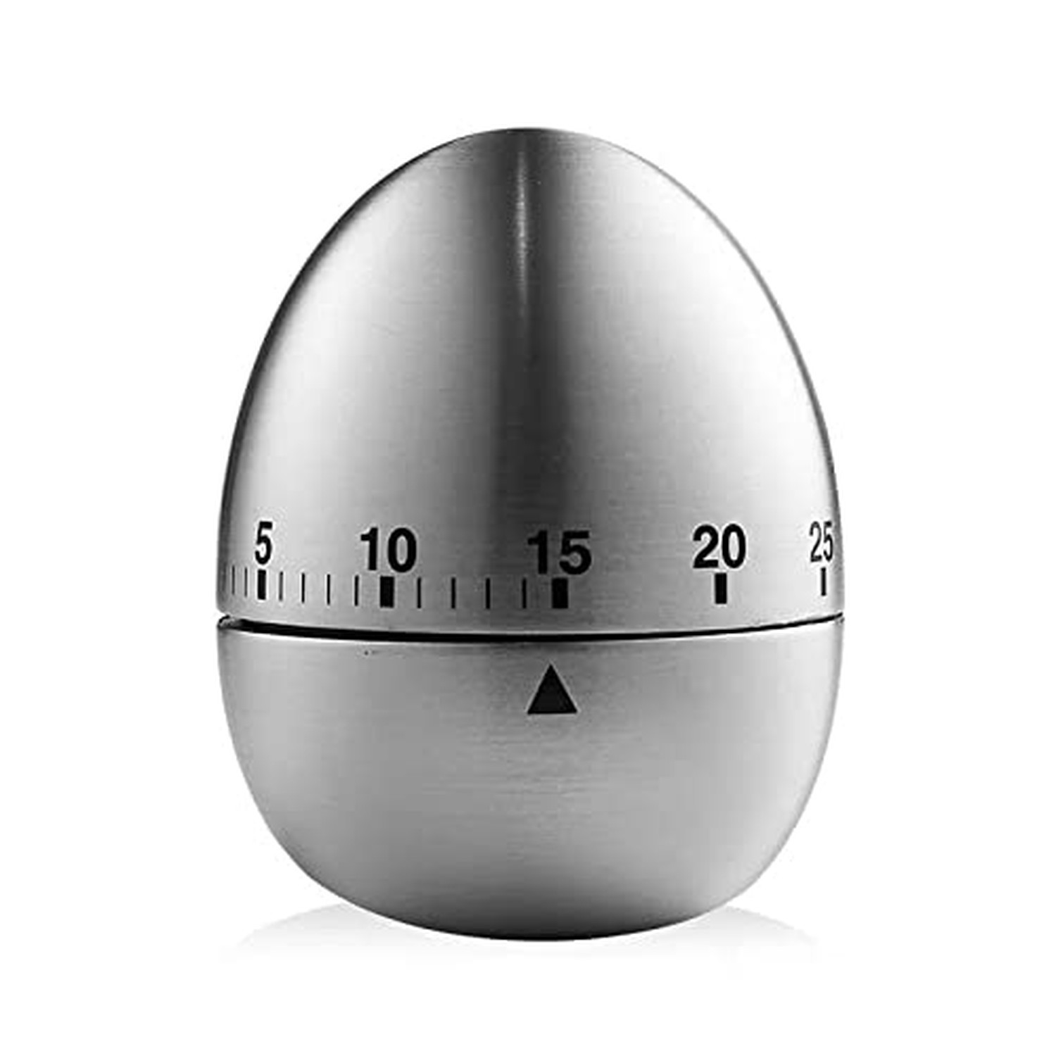 Egg Kitchen Timer Cute Manual, Stainless Steel Metal Mechanical Visual Countd...