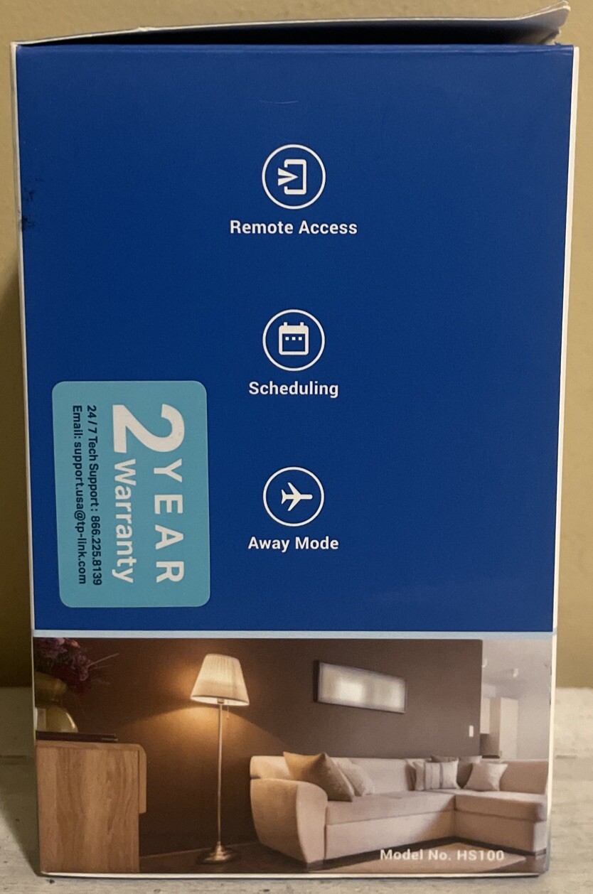 TP-Link Wi-Fi Smart Plug HS100 Amazon Alexa Google Assistant Cortana White