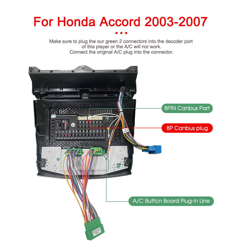 For Honda Accord 2003-2007 Apple CarPlay Android 15 Car Stereo Radio GPS FM WIFI