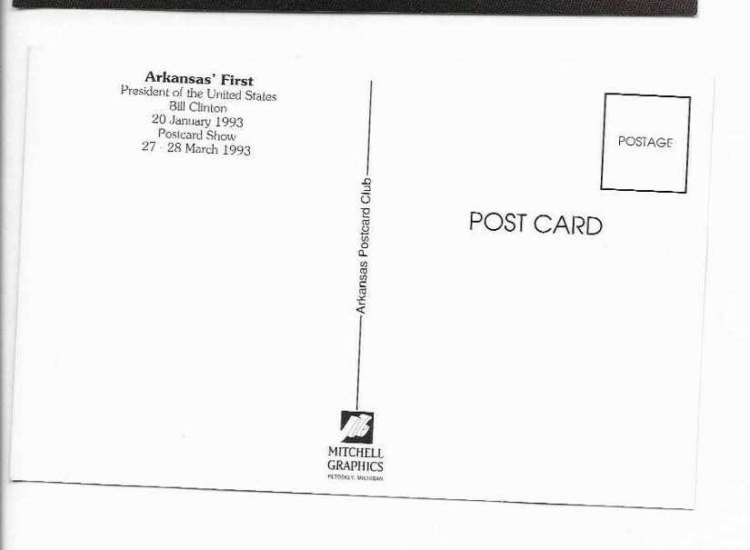 Bill Clinton - Postcard - [Arkansas Postcard Club 1993]