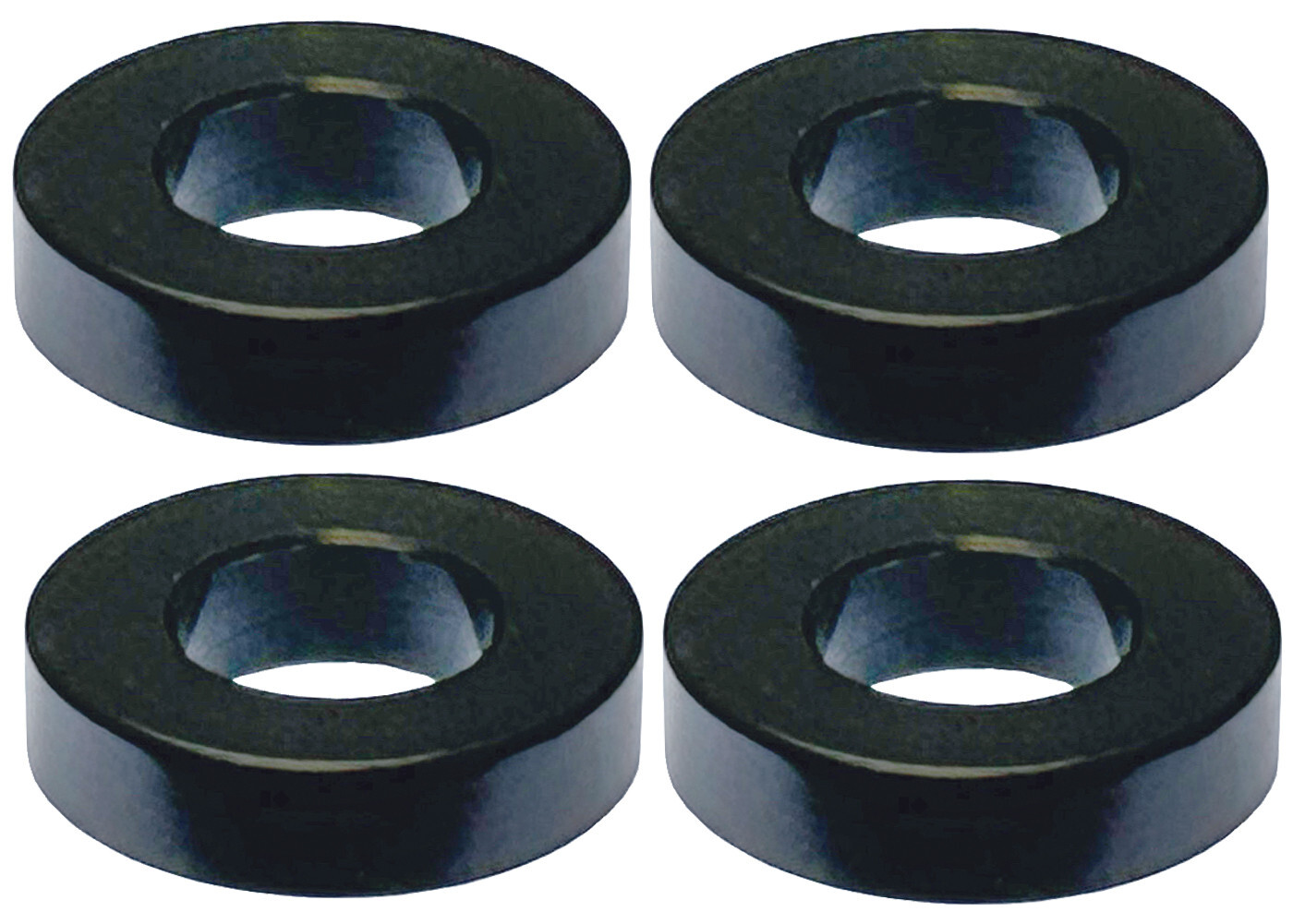 1/4" Thick Flat Aluminum Spacers With 1/2" Hole - 4 Pack #1139