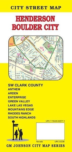 City Street Map of Henderson, Boulder City, Nevada, by GMJ Maps