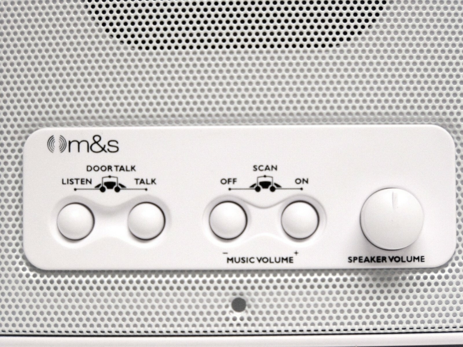 DMC4RS with DMCFR Adapter Frame M&S White Intercom Room Station DMC3-4